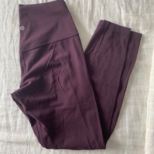 Maroon/plum align lulu leggings